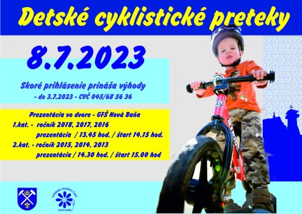 Detské cyklistické preteky 8.7.2023